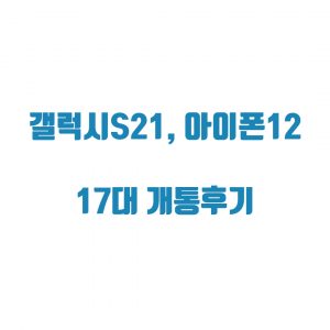 Read more about the article 갤럭시 s21, 아이폰 12 법인폰 17대 개통후기