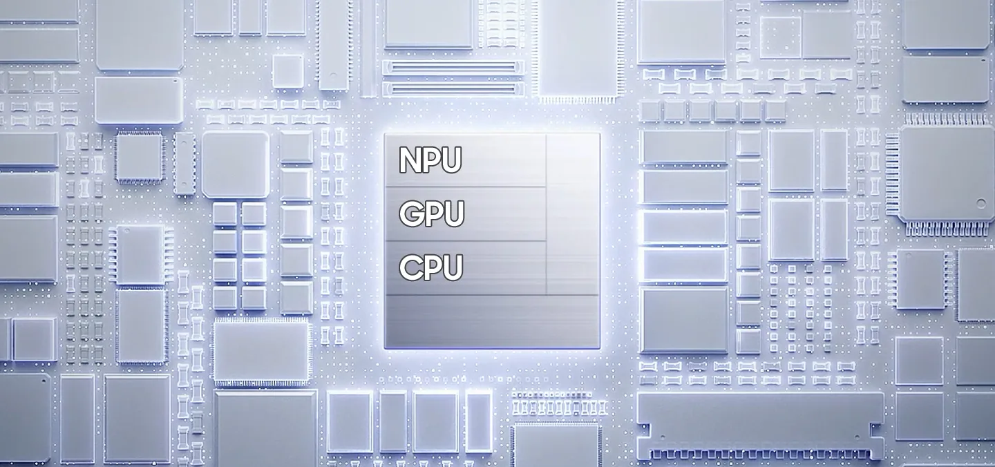 갤럭시 S26 FE에 탑재된 AP는 갤럭시에 맞게 맞춤 제작되어 향상된 AI 성능과 GPU, NPU, CPU 성능을 제공합니다.